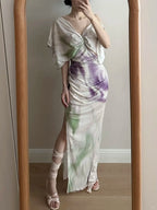 Chic Mermaid Chiffon Long Formal Prom Dress