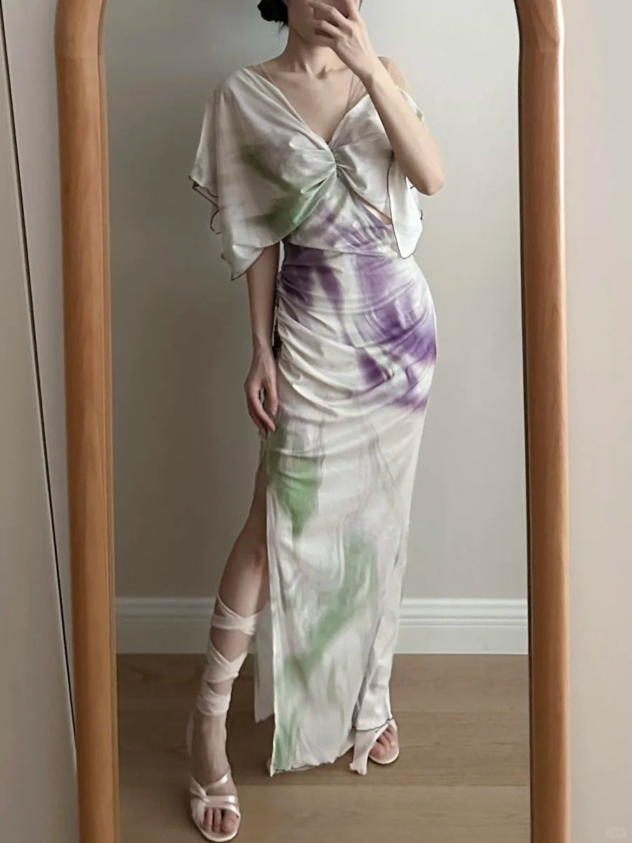 Chic Mermaid Chiffon Long Formal Prom Dress