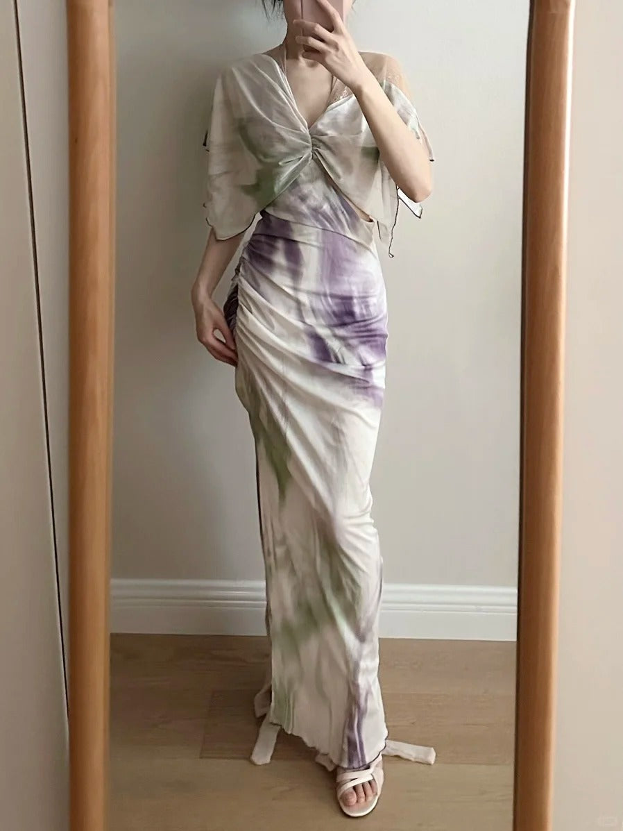 Chic Mermaid Chiffon Long Formal Prom Dress Main image