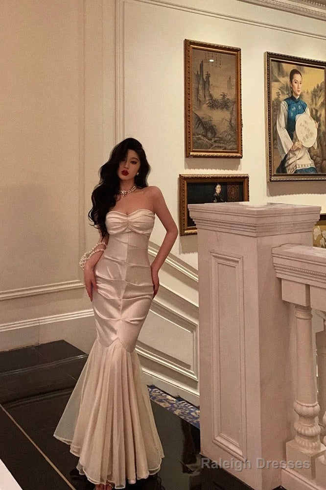 Chic Mermaid Sweetheart Long Ruffles Prom Dresses Birthday Dress