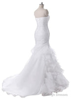 Chic Neckline Mermaid Wedding Dresses