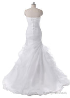 Chic Neckline Mermaid Wedding Dresses