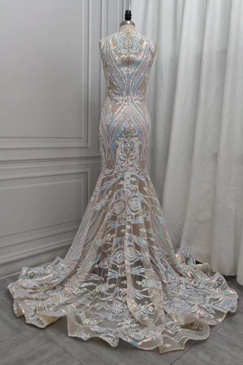 Chic Sequins Mermaid Prom Dresses Sparkle Evening Dresses On Sale