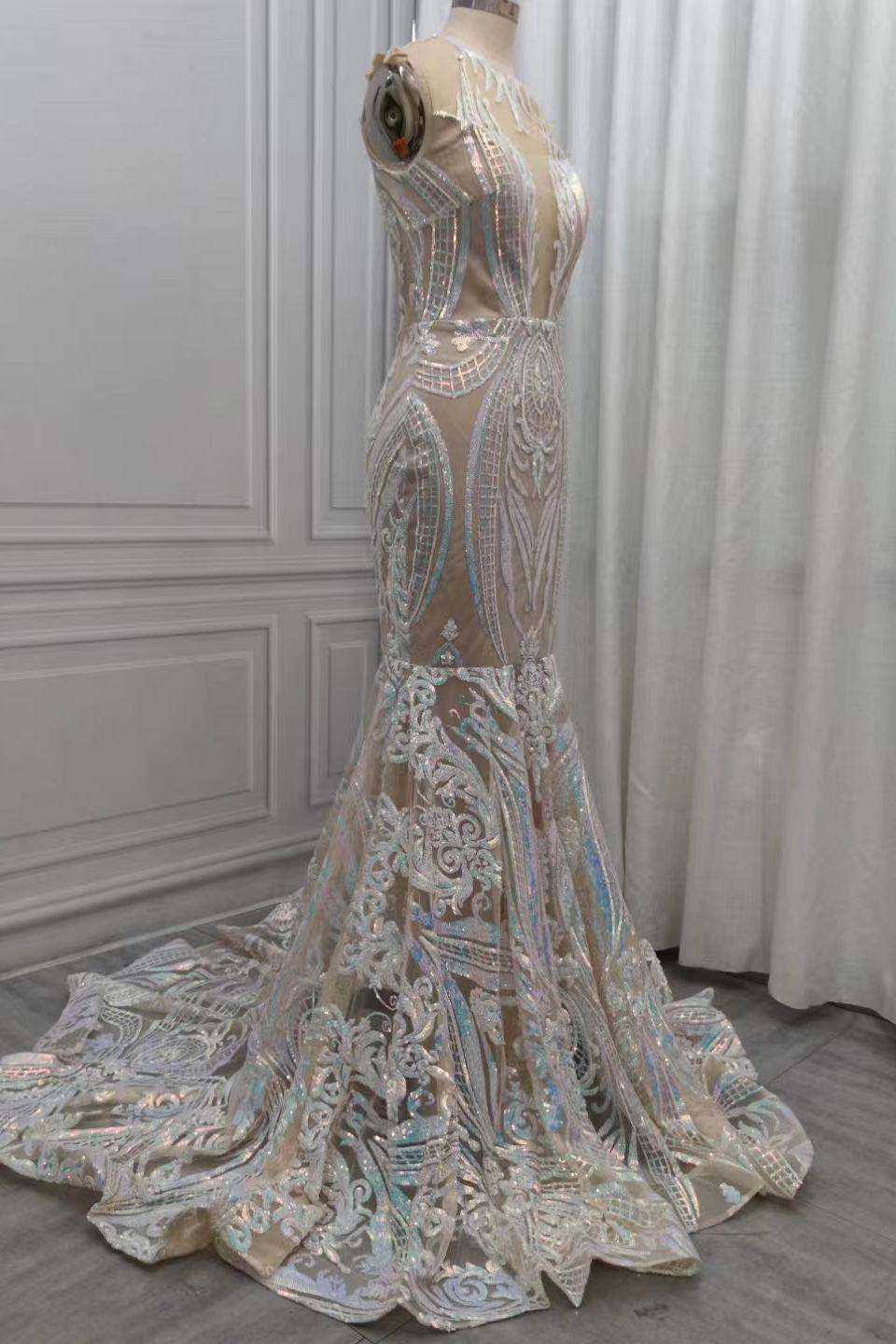 Chic Sequins Mermaid Prom Dresses Sparkle Evening Dresses On Sale