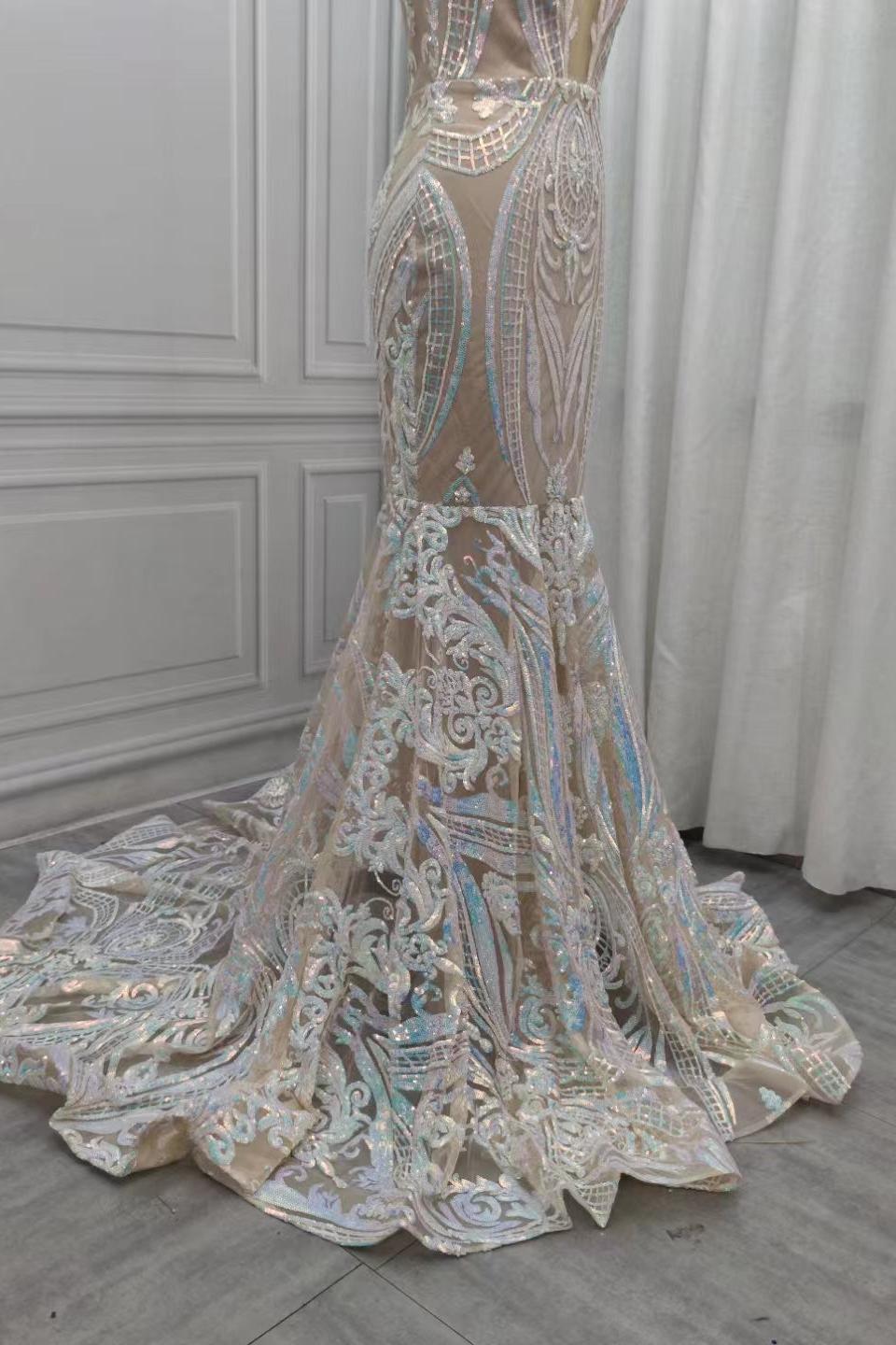 Chic Sequins Mermaid Prom Dresses Sparkle Evening Dresses On Sale