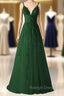 Chic Tulle Appliques Prom Dresses Long Ball Gown V Neck Lace Formal Dress for Women Wedding Gowns
