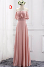 Chiffion Halter Pink Mismatched Bridesmaid Dresses