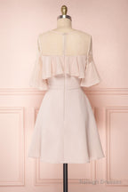 Chiffon 3/4 Sleeves Appliques Lace Bridesmaids Dresses