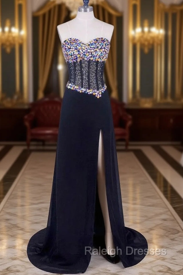 Chiffon Cheap Corset Elegant Black Prom Dresses