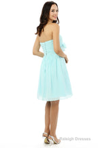 Chiffon Floral Knee Length Short Bridesmaid Dresses