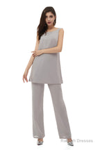 Chiffon Pant Suits Plus Size with Jacket Mother of The Bride Dresses