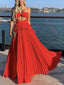 Chiffon Prom Dress Spaghetti Strap Floor Length Sleeveless Formal Evening Dresses