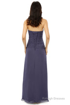 Chiffon Sweetheart Neck Long Bridesmaid Dresses