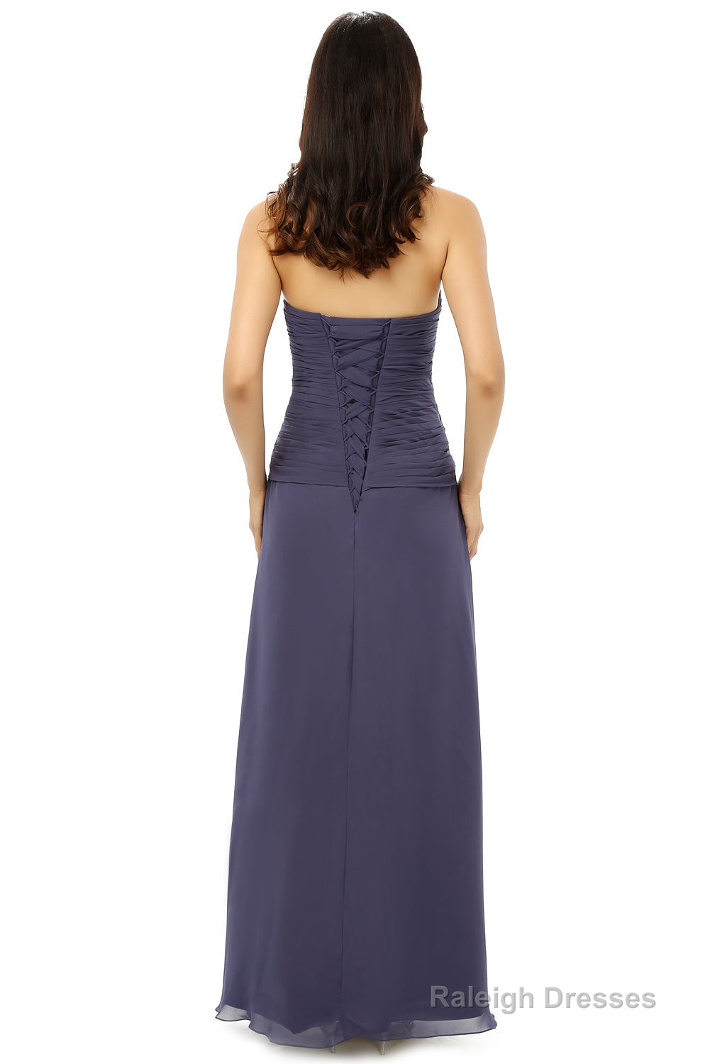 Chiffon Sweetheart Neck Long Bridesmaid Dresses