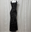 Classic Black Mermaid Square Neck Spaghetti Strap Sequin Long Formal Prom Dress