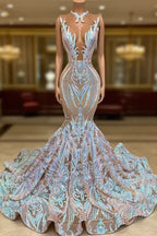 Classic Mermaid Lace Floor-Length Prom Dress On Sale