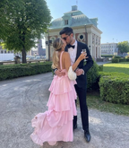 Classic Pink Prom Dress Long Prom Gowns 22Th Birthday Outfit