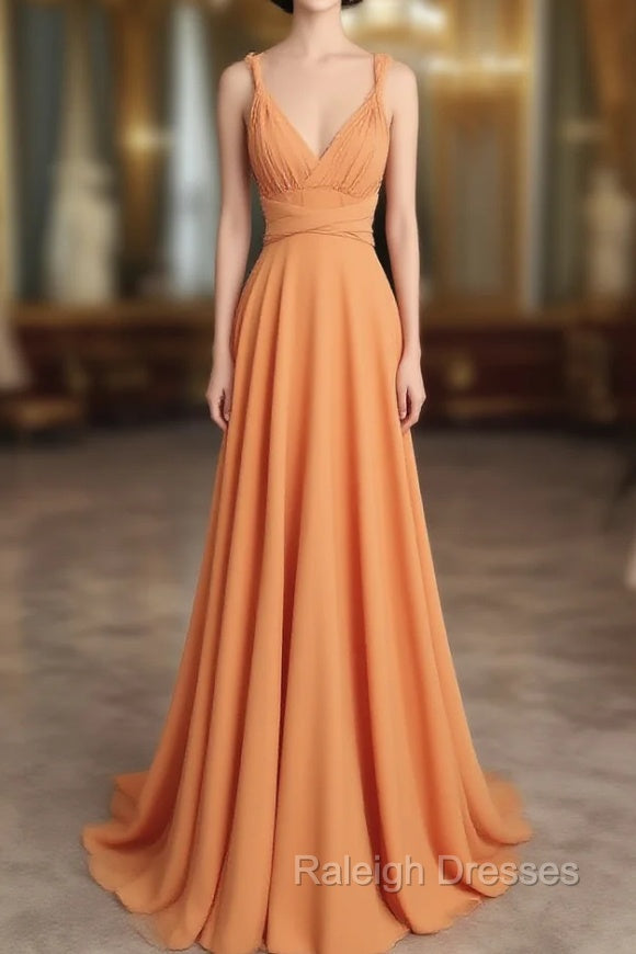Classic Ruched V-Neck Jersey Sleeveless Bridesmaid Dresses Main image