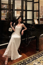 Classy A Line Spaghetti Straps Sleeveless White Lace Prom Dresses Birthday Outfits