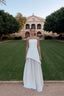 Classy A-Line Strapless White Chiffon Long Prom Dresses Prom Dress