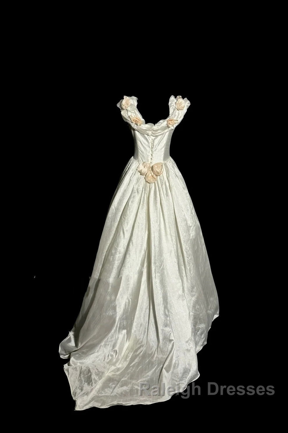 Classy Ball Gown Off The Shoulder Lace Ivory Long Wedding Dresses Bridal Dress