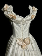 Classy Ball Gown Off The Shoulder Lace Ivory Long Wedding Dress Bridal Dresses