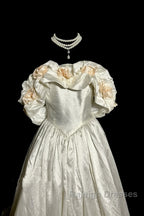 Classy Ball Gown Off The Shoulder Lace Ivory Long Wedding Dress Bridal Dresses