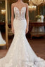 Classy Long Sweetheart Backless Mermaid Wedding Dress With Appliques Lace