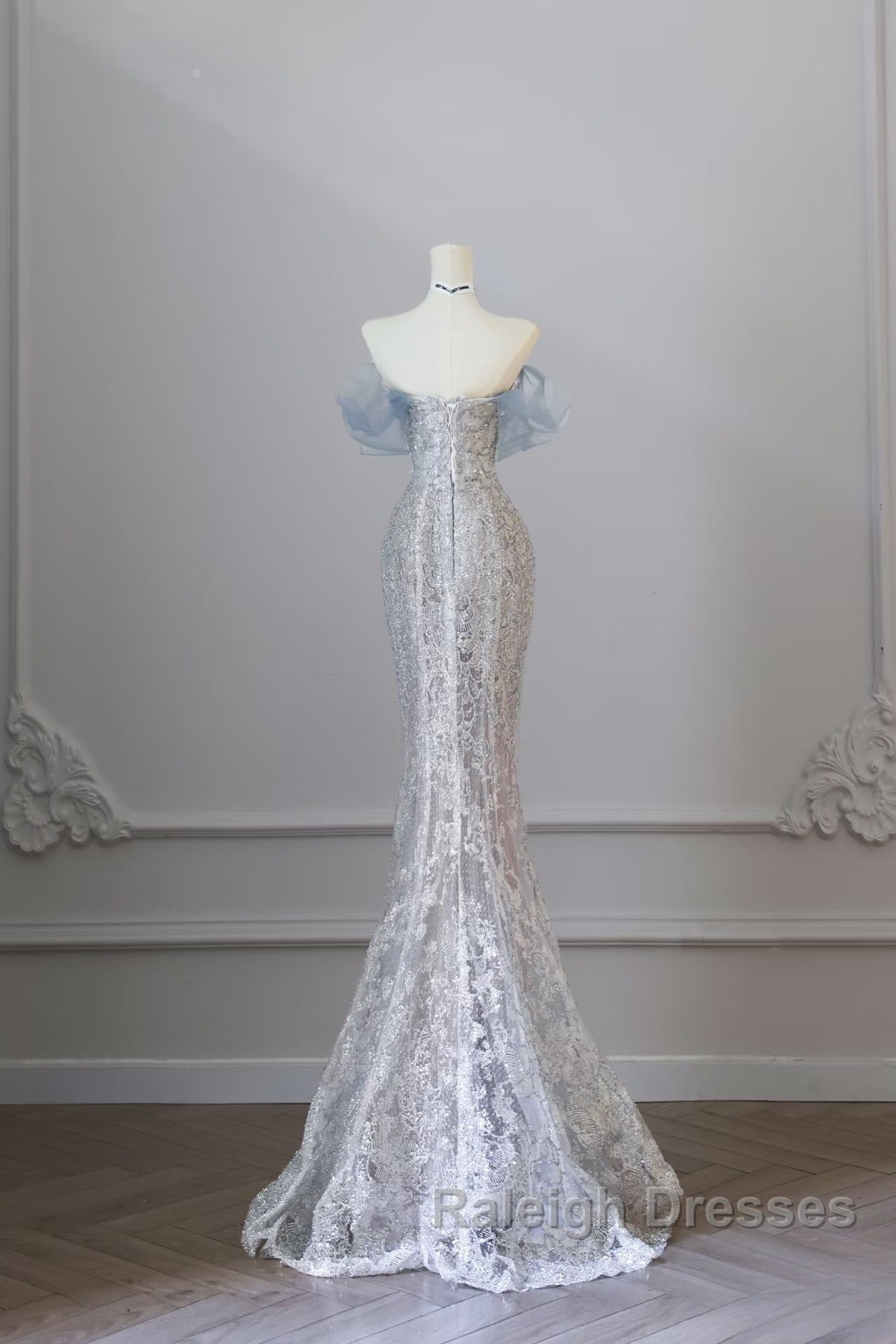 Classy Mermaid Off The Shoulder Neckline Sequin Ruffles Long Evening Dress Prom Dresses