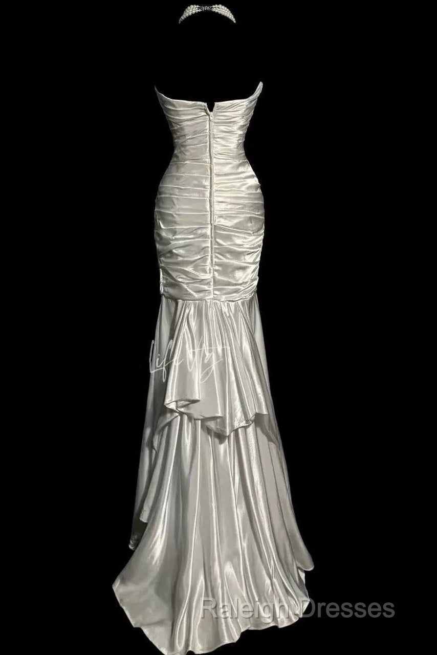 Classy Mermaid Sweetheart Lace Ivory Long Evening Gowns Prom Dress