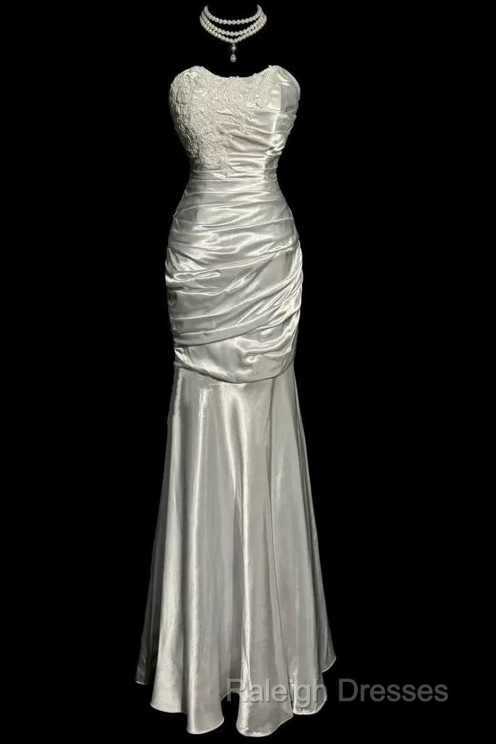 Classy Mermaid Sweetheart Lace Ivory Long Evening Gowns Prom Dress