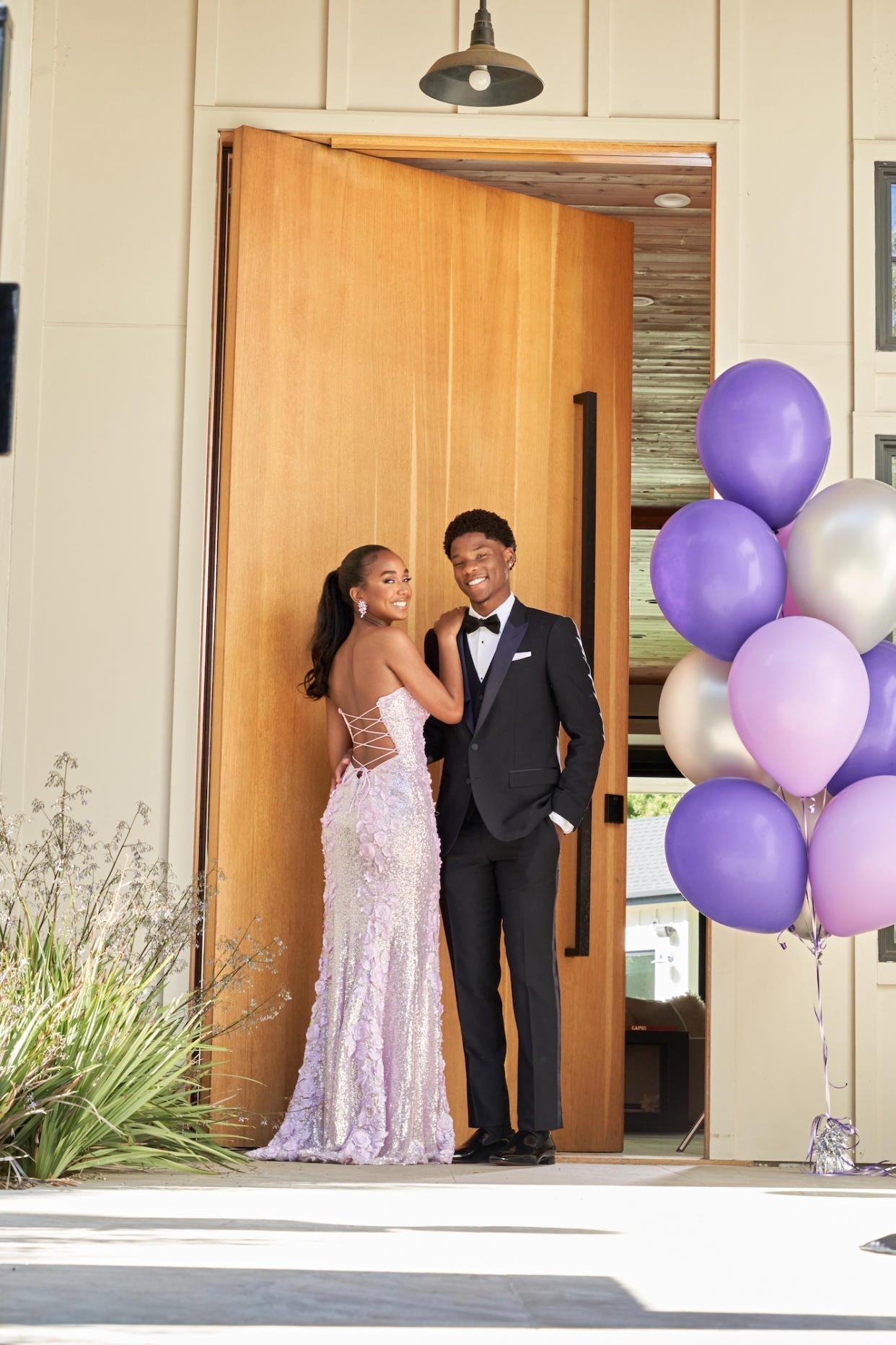 Classy Mermaid Sweetheart Lilac Sequin Slit Long Prom Dresses Prom Dress