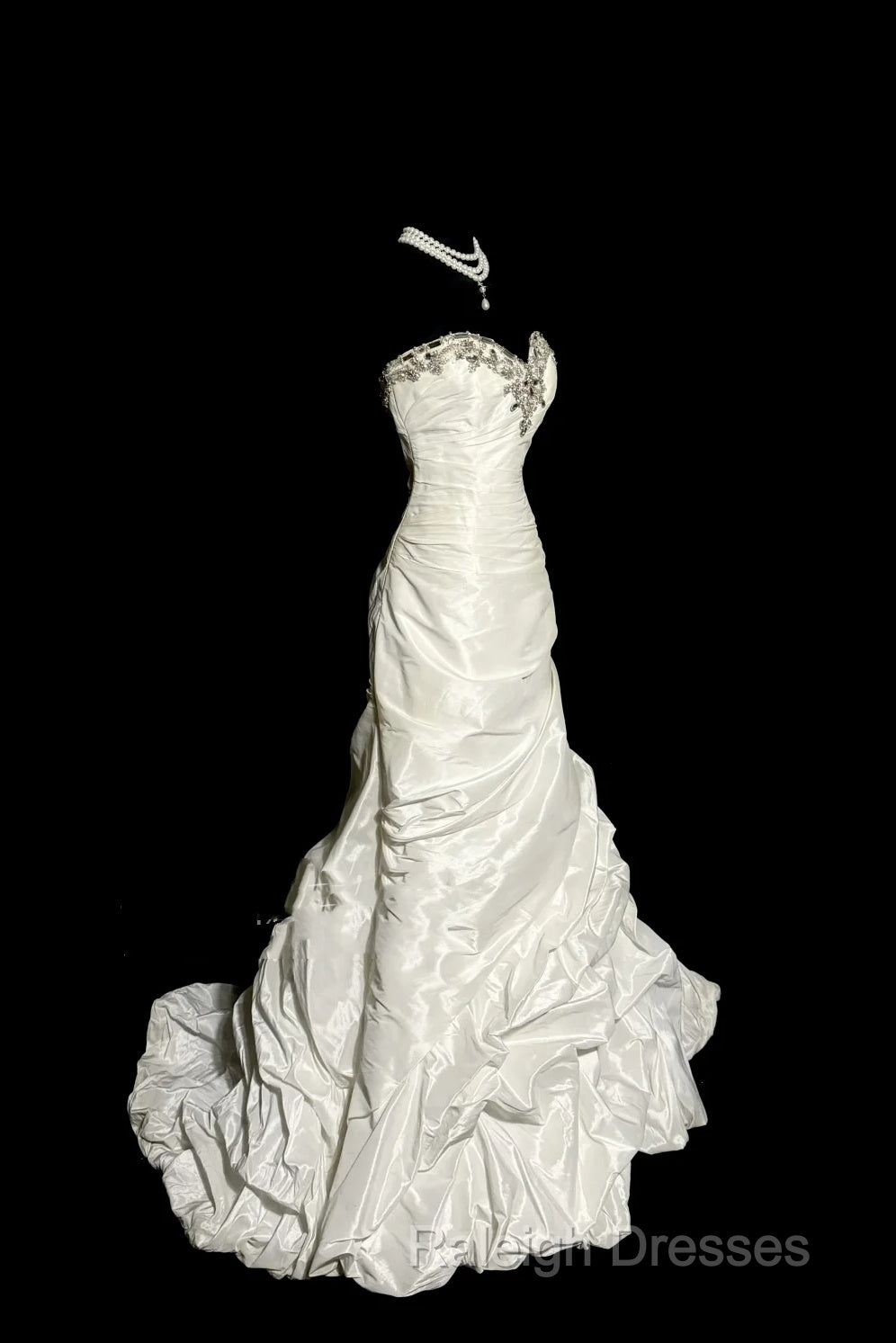 Classy Mermaid Sweetheart Taffeta Ivory Long Wedding Dresses Bridal Dress Secondary image