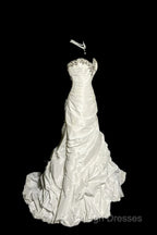 Classy Mermaid Sweetheart Taffeta Ivory Long Wedding Dresses Bridal Dress