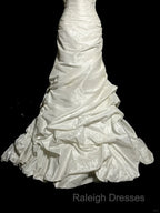 Classy Mermaid Sweetheart Taffeta Ivory Long Wedding Dresses Bridal Dress