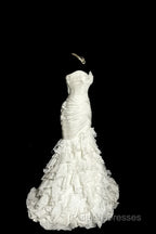 Classy Mermaid Sweetheart Tulle Ivory Long Wedding Dress Bridal Dresses