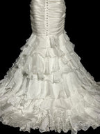 Classy Mermaid Sweetheart Tulle Ivory Long Wedding Dress Bridal Dresses