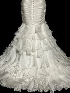 Classy Mermaid Sweetheart Tulle Ivory Long Wedding Dresses Bridal Dress