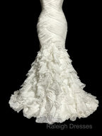 Classy Mermaid Sweetheart Tulle Ivory Long Wedding Dress Bridal Dresses