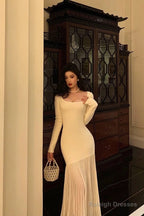 Classy Mermaid U Neckline Prom Dresses Birthday Outfits Evening Gown