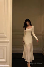 Classy Mermaid U Neckline Prom Dresses Birthday Outfits Evening Gown