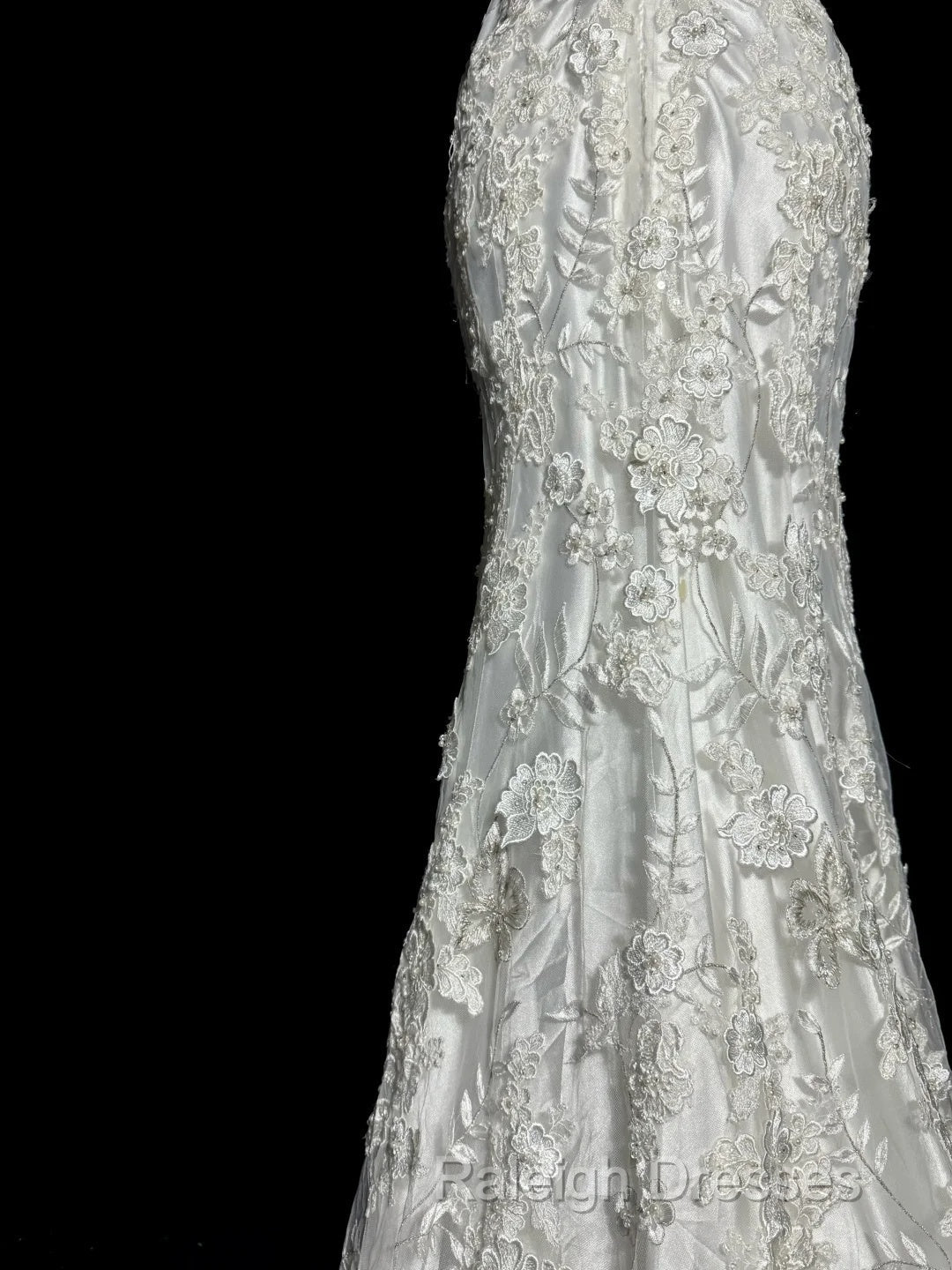Classy Mermaid V Neckline Lace Ivory Long Wedding Dresses Bridal Dress