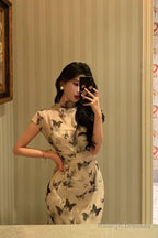 Classy Sheath High Neckline Chiffon Prom Dresses Birthday Outfits Evening Gown