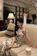 Classy Sheath High Neckline Chiffon Prom Dresses Birthday Outfits Evening Gown