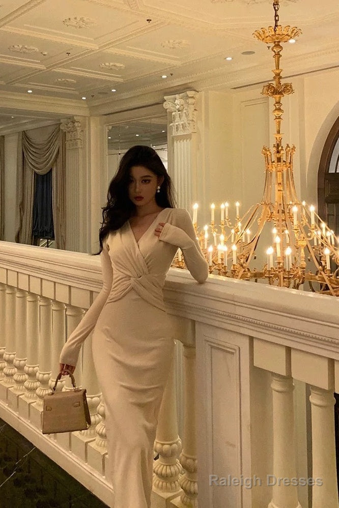 Classy Sheath V Neckline Prom Dresses Birthday Outfits Evening Gown Secondary image