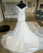 Cold-Shoulder Trumpet Mermaid Wedding Dresses