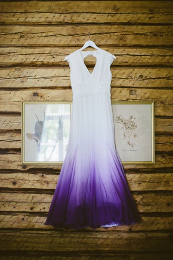 Colored Wedding Dress Purple And White Wedding Dresses Ombre Wedding Dresses Prom Dresses