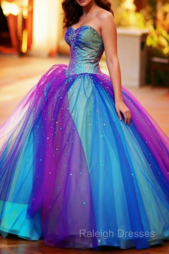 Colorful Floor Length Long Prom Dresses, Colorful Formal Dresses Secondary image