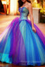 Colorful Floor Length Long Prom Dresses, Colorful Formal Dresses