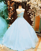 Crystal Beaded Sweetheart Quinceanera Dresses Ball Gown